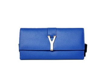 YSL Y line flap wallet 241175 blue